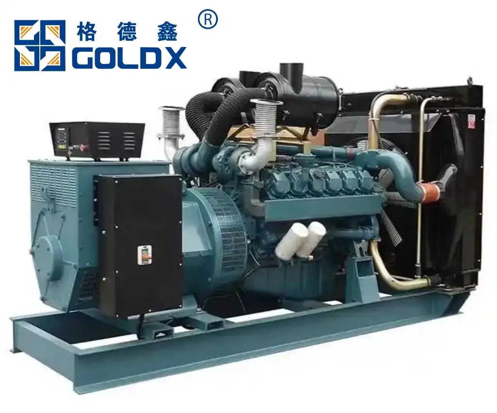 What is the specific role of the diesel generator set temperature control system